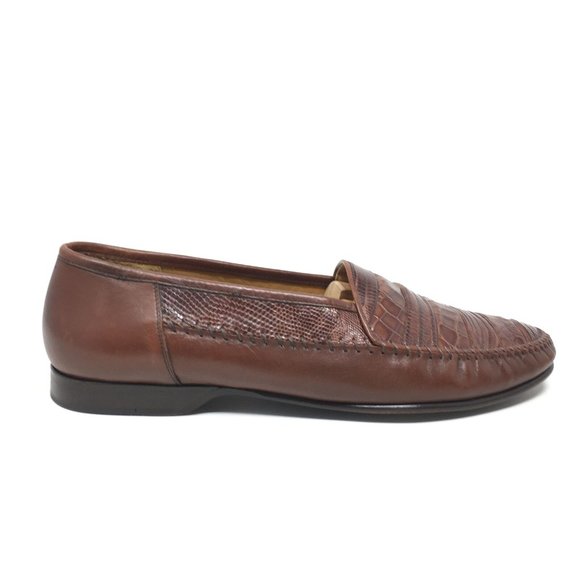 Mezlan Loafers Shoes Size 10 Brown Crocodile Liz main image 5